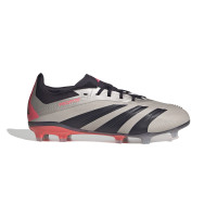 adidas Predator Elite Gras Voetbalschoenen (FG) Kids Zilver Zwart Roze