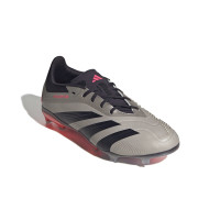 adidas Predator Elite Gras Voetbalschoenen (FG) Kids Zilver Zwart Roze