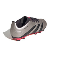 adidas Predator Club Gazon Naturel Gazon Artificiel Chaussures de Foot (MG) Enfants Argenté Noir Rose