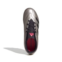 adidas Predator Club Gazon Naturel Gazon Artificiel Chaussures de Foot (MG) Enfants Argenté Noir Rose