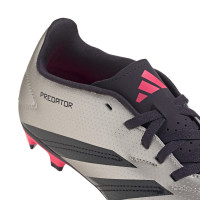 adidas Predator Club Gras / Kunstgras Voetbalschoenen (MG) Kids Zilver Zwart Roze