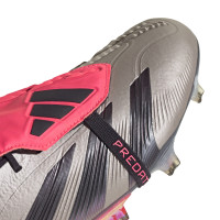 adidas Predator Elite FT Gazon Naturel Chaussures de Foot (FG) Argenté Noir Rose