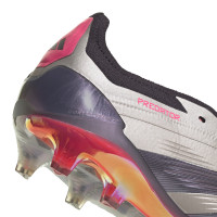 adidas Predator Elite FT Gras Voetbalschoenen (FG) Zilver Zwart Roze