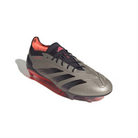 adidas Predator Elite Gazon Naturel Chaussures de Foot (FG) Argenté Noir Rose