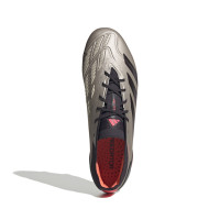 adidas Predator Elite Gras Voetbalschoenen (FG) Zilver Zwart Roze