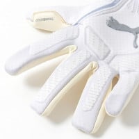 PUMA Ultra Ultimate Hybrid Gants de Gardien de But Blanc Argenté