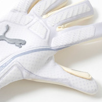 PUMA Ultra Ultimate Hybrid Gants de Gardien de But Blanc Argenté