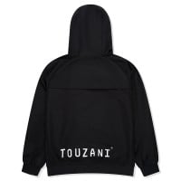 Survêtement coupe-vent Touzani Beni avec fermeture éclair intégrale pour enfants, noir et blanc