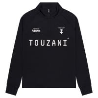 Haut d'entraînement Touzani Platinum 1/4-Zip pour enfant, noir et blanc