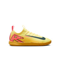 Nike Zoom Mercurial Vapor 16 Mbappé Academy Chaussures de Foot en Salle (IN) Enfants Jaune Rose Orange