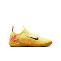 Nike Zoom Mercurial Vapor 16 Mbappé Academy Chaussures de Foot en Salle (IN) Enfants Jaune Rose Orange