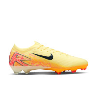 Nike Zoom Mercurial Vapor 16 Mbappé Elite Gazon Naturel Chaussures de Foot (FG) Jaune Rose Orange