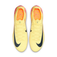 Nike Zoom Mercurial Vapor 16 Mbappé Elite Gazon Naturel Chaussures de Foot (FG) Jaune Rose Orange