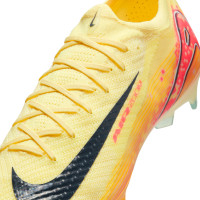 Nike Zoom Mercurial Vapor 16 Mbappé Elite Gazon Naturel Chaussures de Foot (FG) Jaune Rose Orange