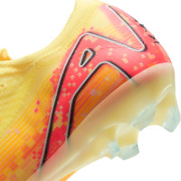 Nike Zoom Mercurial Vapor 16 Mbappé Elite Gazon Naturel Chaussures de Foot (FG) Jaune Rose Orange