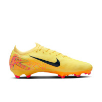 Nike Zoom Mercurial Vapor 16 Mbappé Pro Gazon Naturel Chaussures de Foot (FG) Jaune Rose Orange