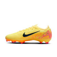 Nike Zoom Mercurial Vapor 16 Mbappé Pro Gras Voetbalschoenen (FG) Geel Roze Oranje