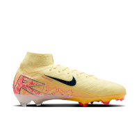 Nike Zoom Mercurial Superfly 10 Mbappé Elite Gras Voetbalschoenen (FG) Geel Roze Oranje