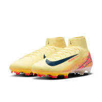 Nike Zoom Mercurial Superfly 10 Mbappé Elite Gazon Naturel Chaussures de Foot (FG) Jaune Rose Orange