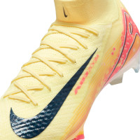 Nike Zoom Mercurial Superfly 10 Mbappé Elite Gazon Naturel Chaussures de Foot (FG) Jaune Rose Orange