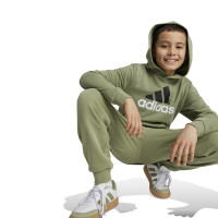 adidas Essentials Big Logo Survêtement à Capuche Jogging Enfants Vert Olive Noir Blanc