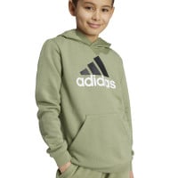 adidas Essentials Big Logo Sweat à Capuche Enfants Vert Olive Noir Blanc