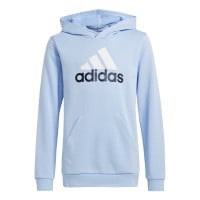 adidas Essentials Big Logo Hoodie Kids Lichtblauw Wit Zwart