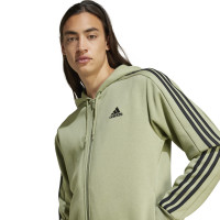 adidas Essentials Fleece Vest Olijfgroen Zwart