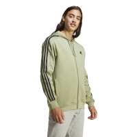 adidas Essentials Fleece Vest Olijfgroen Zwart