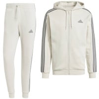 adidas Essentials Fleece Survêtement de Jogging Full-Zip Beige Gris Foncé