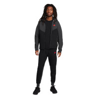 Nike Tech Fleece Sportswear Survêtement Noir Gris Rouge Vif