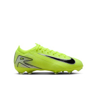 Nike Zoom Mercurial Vapor 16 Pro Gras Voetbalschoenen (FG) Kids Neongeel Zwart Zilver