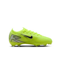 Nike Zoom Mercurial Vapor 16 Pro Gras Voetbalschoenen (FG) Kids Neongeel Zwart Zilver