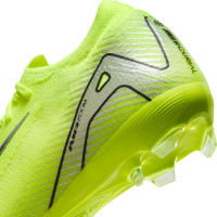 Nike Zoom Mercurial Vapor 16 Pro Gras Voetbalschoenen (FG) Kids Neongeel Zwart Zilver