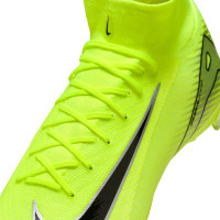 Nike Zoom Mercurial Superfly 10 Pro Gazon Naturel Chaussures de Foot (FG) Néon Jaune Noir Argenté