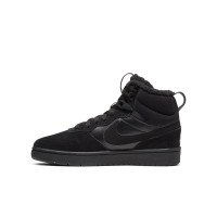 Nike Court Borough Mid 2 Baskets Enfants Noir Gris Foncé