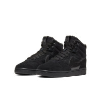 Nike Court Borough Mid 2 Baskets Enfants Noir Gris Foncé