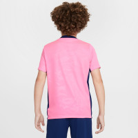 Nike Atletico Madrid Pre-Match Maillot d'Entraînement 2024-2025 Enfants Rose Bleu Foncé