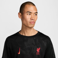 Nike Liverpool Pre-Match Maillot d'Entraînement 2024-2025 Noir Jaune Rouge