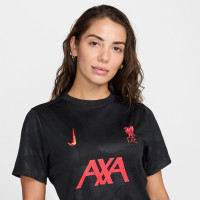 Nike Liverpool Pre-Match Maillot d'Entraînement 2024-2025 Femmes Noir Jaune Rouge