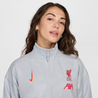 Nike Liverpool Anthem Veste d'Entraînement 2024-2025 Femmes Gris Clair Rouge