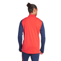 adidas Manchester United Survêtement 1/4-Zip 2024-2025 Rouge Bleu Foncé Argenté