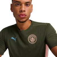 PUMA Manchester City Maillot d'Entraînement 2024-2025 Vert Olive Bleu Clair Rose