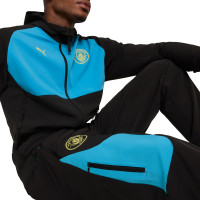 PUMA Manchester City Pumatech Woven Trainingspak Full-Zip 2024-2025 Zwart Blauw