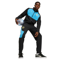 PUMA Manchester City Pumatech Woven Trainingspak Full-Zip 2024-2025 Zwart Blauw