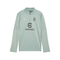 PUMA AC Milan Survêtement 1/4-Zip 2024-2025 Enfants Vert Gris Rose Clair