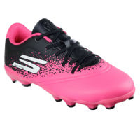 Skechers Razor 1.5 Gazon Naturel Chaussures de Foot (FG) Enfants Noir Rose