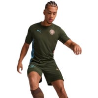 PUMA Manchester City Ensemble Training 2024-2025 Vert Olive Bleu Clair Rose