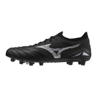 Chaussures de football Mizuno Morelia Neo IV Beta Japan Grass (FG) noires et argentées