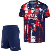 Nike Paris Saint-Germain Ensemble Training 2024-2025 Enfants Bleu Foncé Rouge